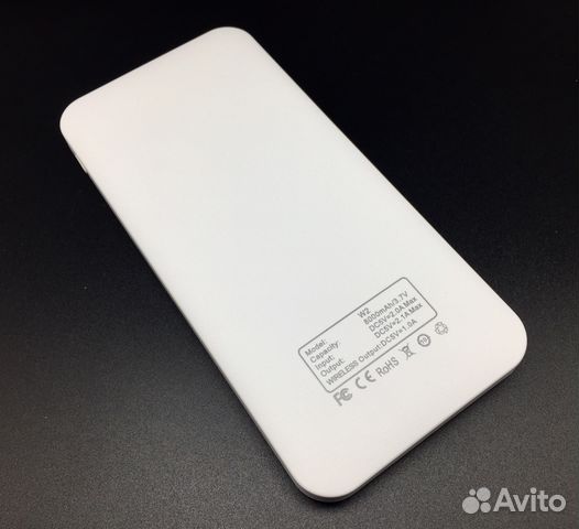 Беспроводной повербанк 8000 mAh Белый Софт-Тач Беспроводной повербанк 8000 mAh Белый Софт-Тач