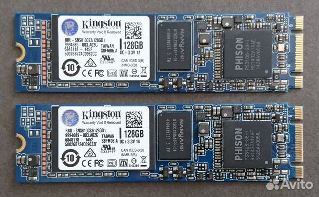 Накопители SSD SATA III 128 Gb M.2 для ноутбука