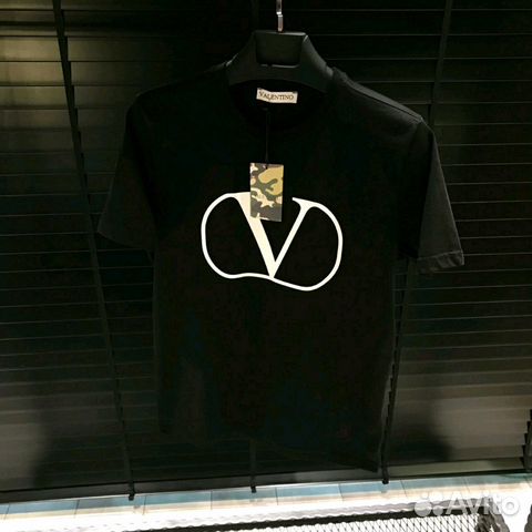 Футболка Valentino 2019 черная р.L,XL