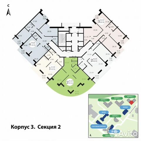 2-к квартира, 88.5 м², 5/24 эт.