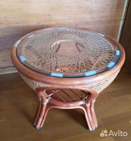 Столик кофейный из ротанга Столик кофейный из ротанга