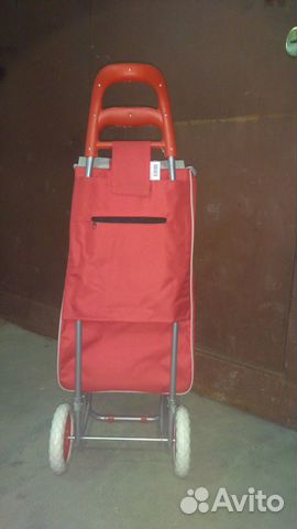 Сумка тележка хозяйственная красная Сумка тележка хозяйственная красная