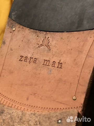 Кожаные черные лаковые туфли Zara Man