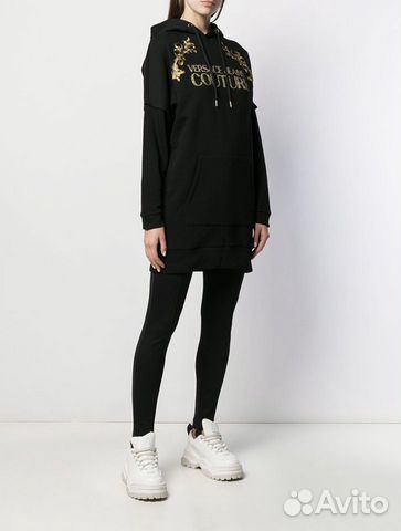 Удлиненное худи Versace Jeans Couture