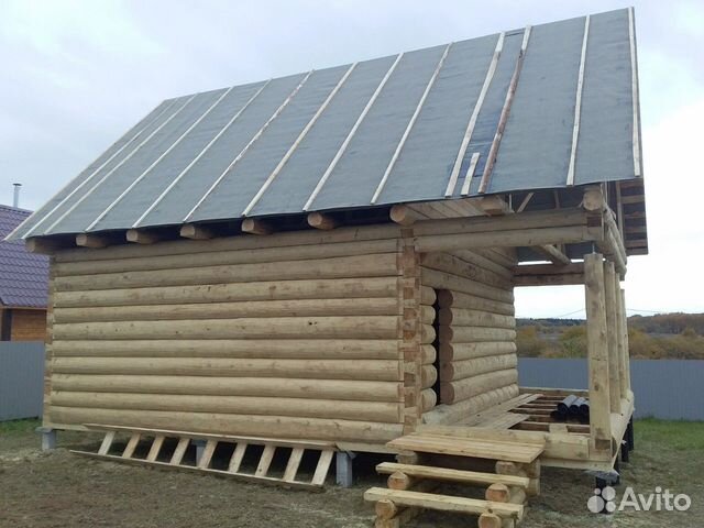 Сруб бани под усадку Сруб бани под усадку