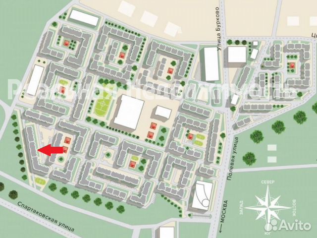 1-к квартира, 41.7 м², 3/4 эт.