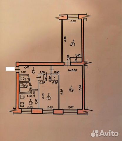 3-к квартира, 60.1 м², 1/5 эт. 3-к квартира, 60.1 м², 1/5 эт.