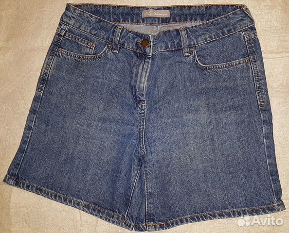 Шорты джинсовые marks & spencer, высокая посадка