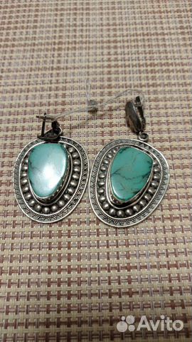 Серьги бирюза, наборы камни натуральные Серьги бирюза, наборы камни натуральные