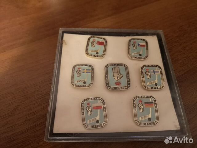 Набор значков СССР, чемпионат мира по хоккею 1973г