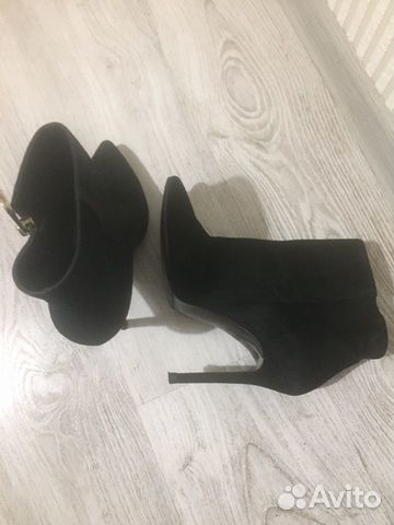 Ботильоны нат.замша Италия