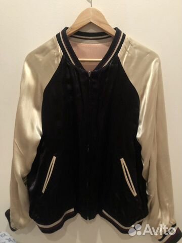 Шелковый двусторонний бомбер zara