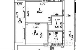 1-к квартира, 39.6 м², 16/18 эт.