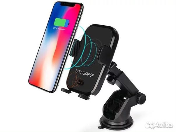 Держатель с беспроводной зарядкой в авто Держатель с беспроводной зарядкой в авто