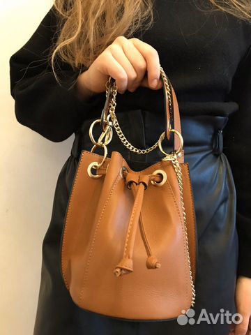 Сумка-бочонок из натуральной кожи (новая) Сумка-бочонок из натуральной кожи (новая)