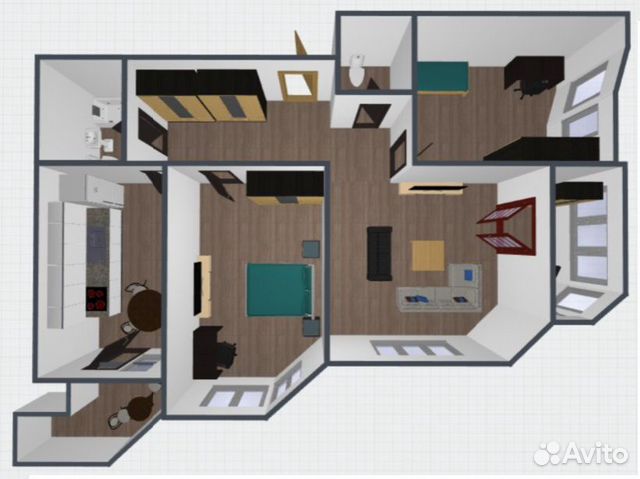 3-к квартира, 89.9 м², 10/25 эт. 3-к квартира, 89.9 м², 10/25 эт.