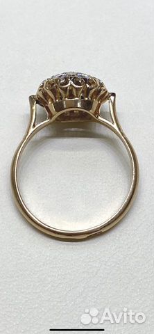 Золотое советское кольцо 583 с бриллиантами 0,51 к Золотое советское кольцо 583 с бриллиантами 0,51 к
