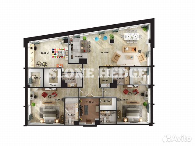 4-к квартира, 236.4 м², 16/16 эт. 4-к квартира, 236.4 м², 16/16 эт.