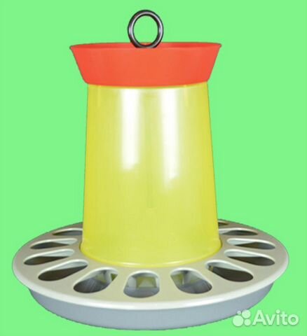 Кормушка бункерная для кур - 10л, улучшенная