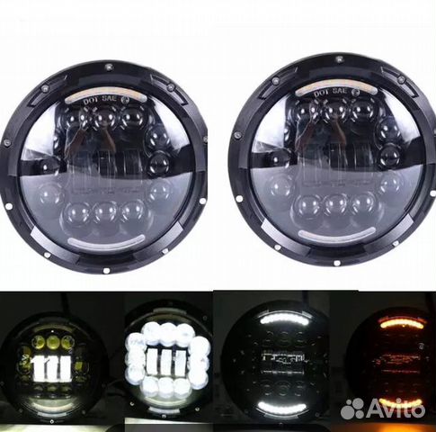 LED Фары УАЗ нива 4x4 90w