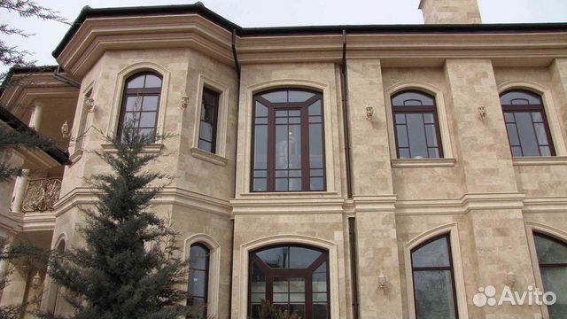 Строительство домов, облицовка «Травертином»