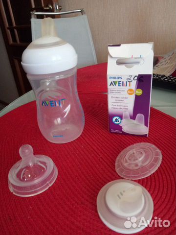 Бутылочка Avent natural и сменные насадки