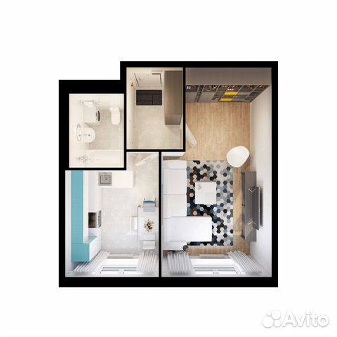 1-к квартира, 38.8 м², 17/18 эт. 1-к квартира, 38.8 м², 17/18 эт.