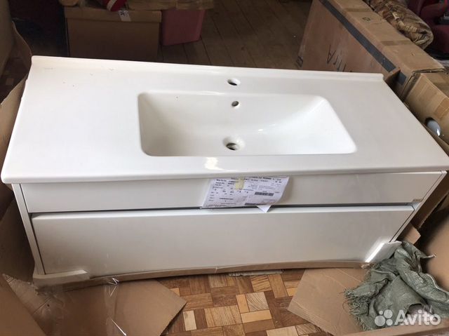 Тумба с раковиной Vitra S50 120 подвесная Белый гл Тумба с раковиной Vitra S50 120 подвесная Белый гл
