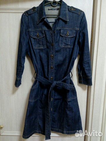 Тренч джинсовый размер М