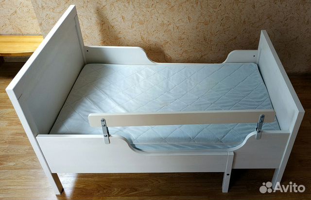 IKEA Кровать сундвик+матрас висса вакерт+бортик IKEA Кровать сундвик+матрас висса вакерт+бортик