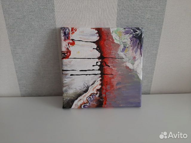 Абстрактная акриловая картина 20x20cm Абстрактная акриловая картина 20x20cm