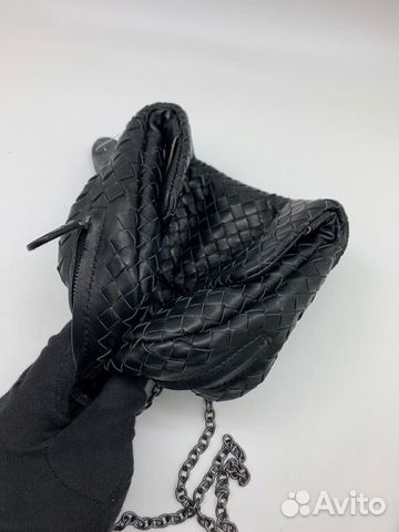 Сумкаbottega veneta плетенная с удлинением черна