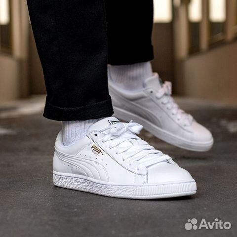 puma baskets white