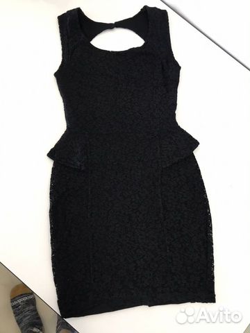 Чёрное мини-платье pull and bear XS