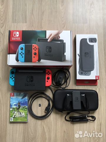Комплект Nintendo Switch+Zelda+Кейс+microSD Комплект Nintendo Switch+Zelda+Кейс+microSD