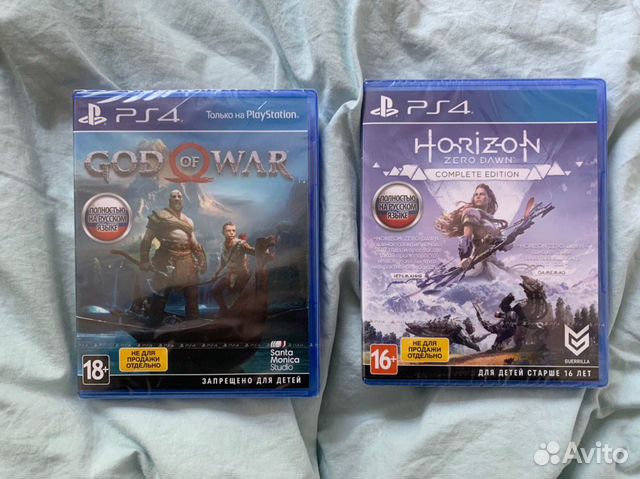Игры на PS 4 good of WAR, Horizon новые в упаковке