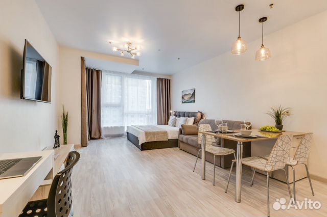 

Квартира-студия, 33 м², 2 кровати