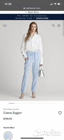 Брюки льняные Polo Ralph Lauren Брюки льняные Polo Ralph Lauren