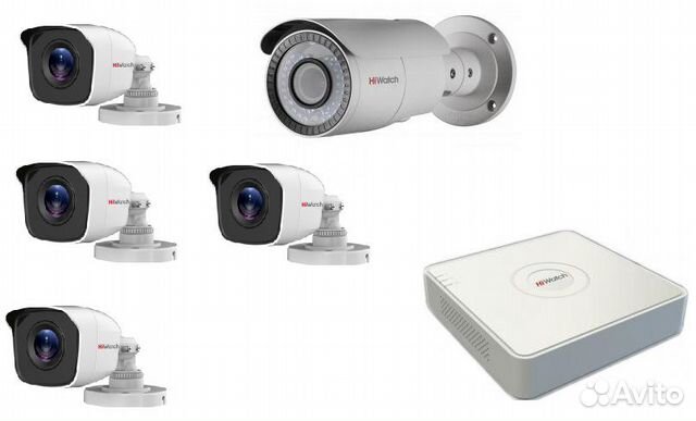 Комплект видео четыре камеры + одна с увеличением