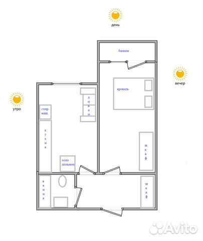 1-к квартира, 38.2 м², 4/5 эт.