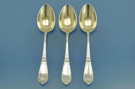 3 кофейные ложки серебро 800 пробы Германия