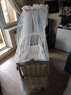 Колыбель Лили Гандылян + белье + бортики и балдахи