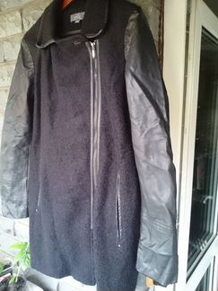 Пальто новое с Рукавами и из кожи р.48-50