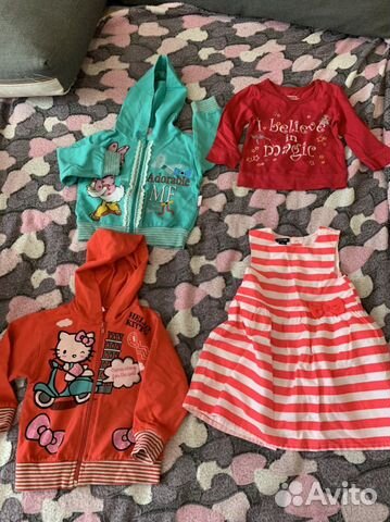 Вещи на девочку пакетом 80-86 с 9 мес до 1,5 лет