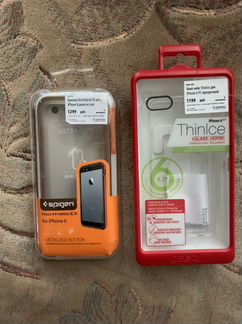 Бампер золотистый и клип-кейс для iPhone 6/6s