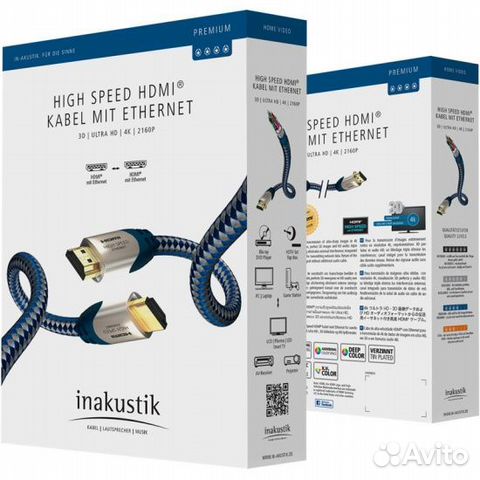 Hdmi Кабель Inakustik Premium 2.0 / 3м. / 5м