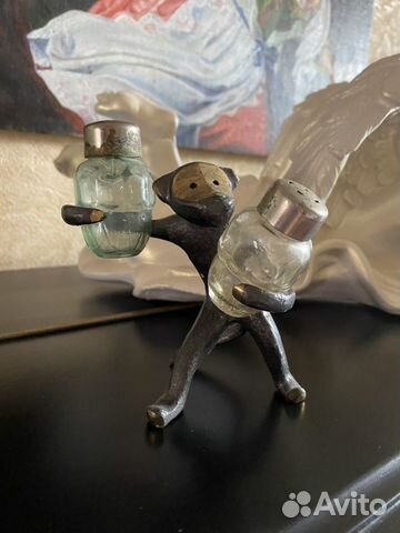 Солонка Перечница. Обезьяна Чугун