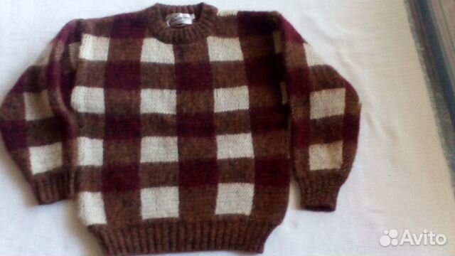 Очень теплый детский свитер на зиму р.32 шерсть100