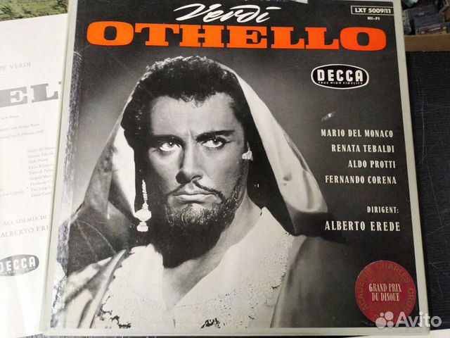 Verdi Mario del Monaco Othello винил