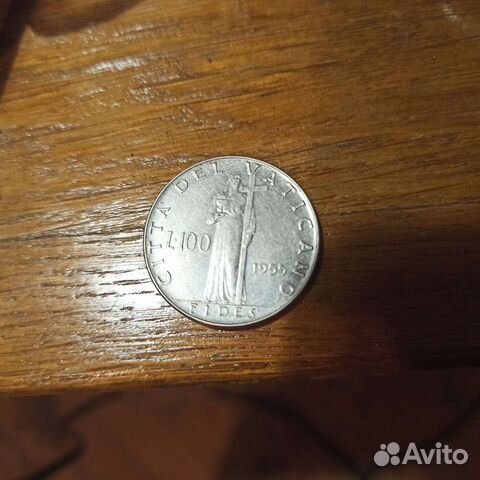 Монета 100 лир римский папа Пий 12 1952 год